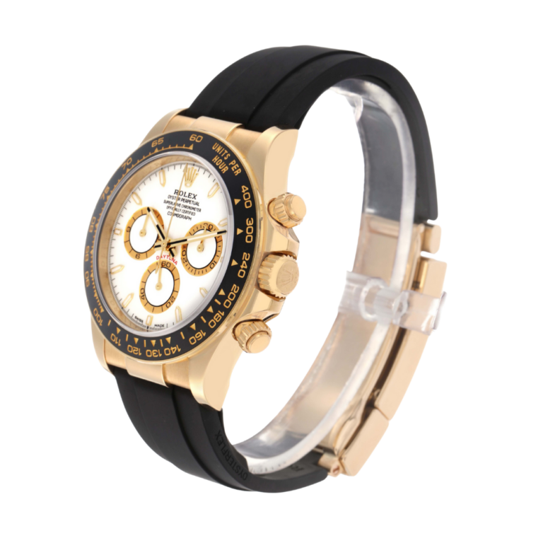 Daytona 40mm Yellow Gold White Dial Mens Watch 126518