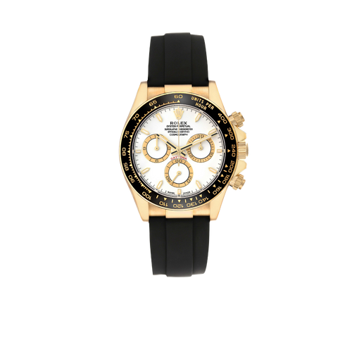 Daytona 40mm Yellow Gold White Dial Mens Watch 126518