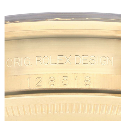 Daytona 40mm Yellow Gold White Dial Mens Watch 126518