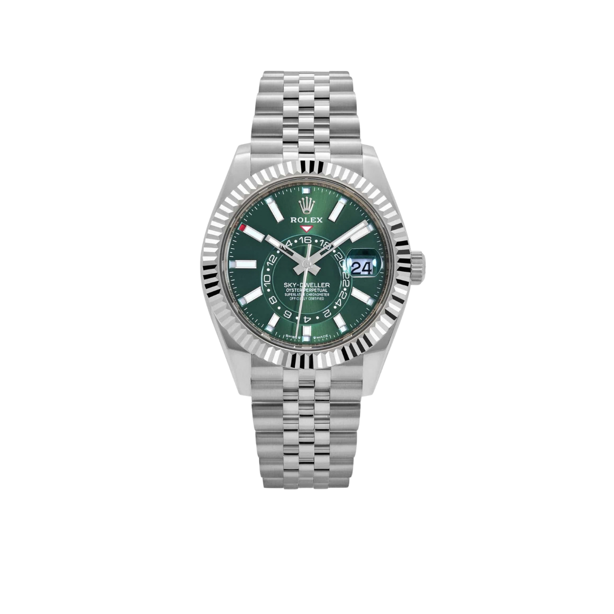 Sky-Dweller Stainless Steel Green Dial Jubilee 336934-0002 New