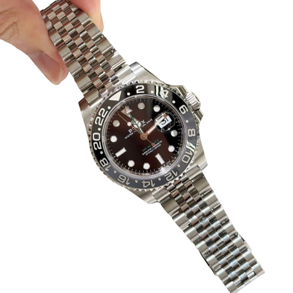 GMT-Master II Bruce Wayne Stainless Steel Black Dial Jubilee M126710GRNR-0003 New