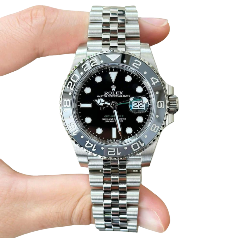 GMT-Master II Bruce Wayne Stainless Steel Black Dial Jubilee M126710GRNR-0003 New