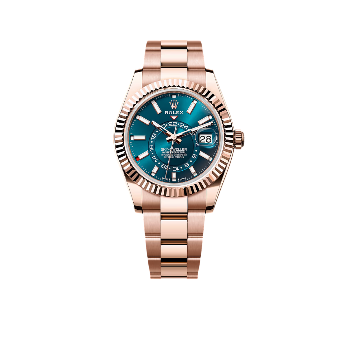 Sky-Dweller 42mm 18k Everose Gold Mens Watch 336935-0005