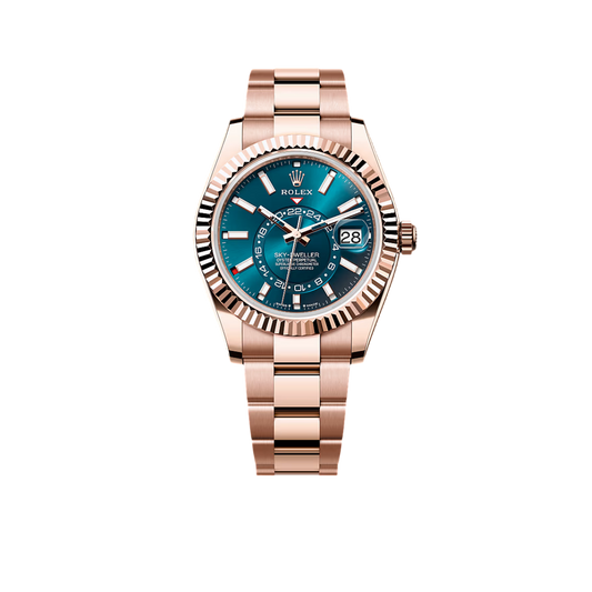 Sky-Dweller 42mm 18k Everose Gold Mens Watch 336935-0005 (Super Clone)