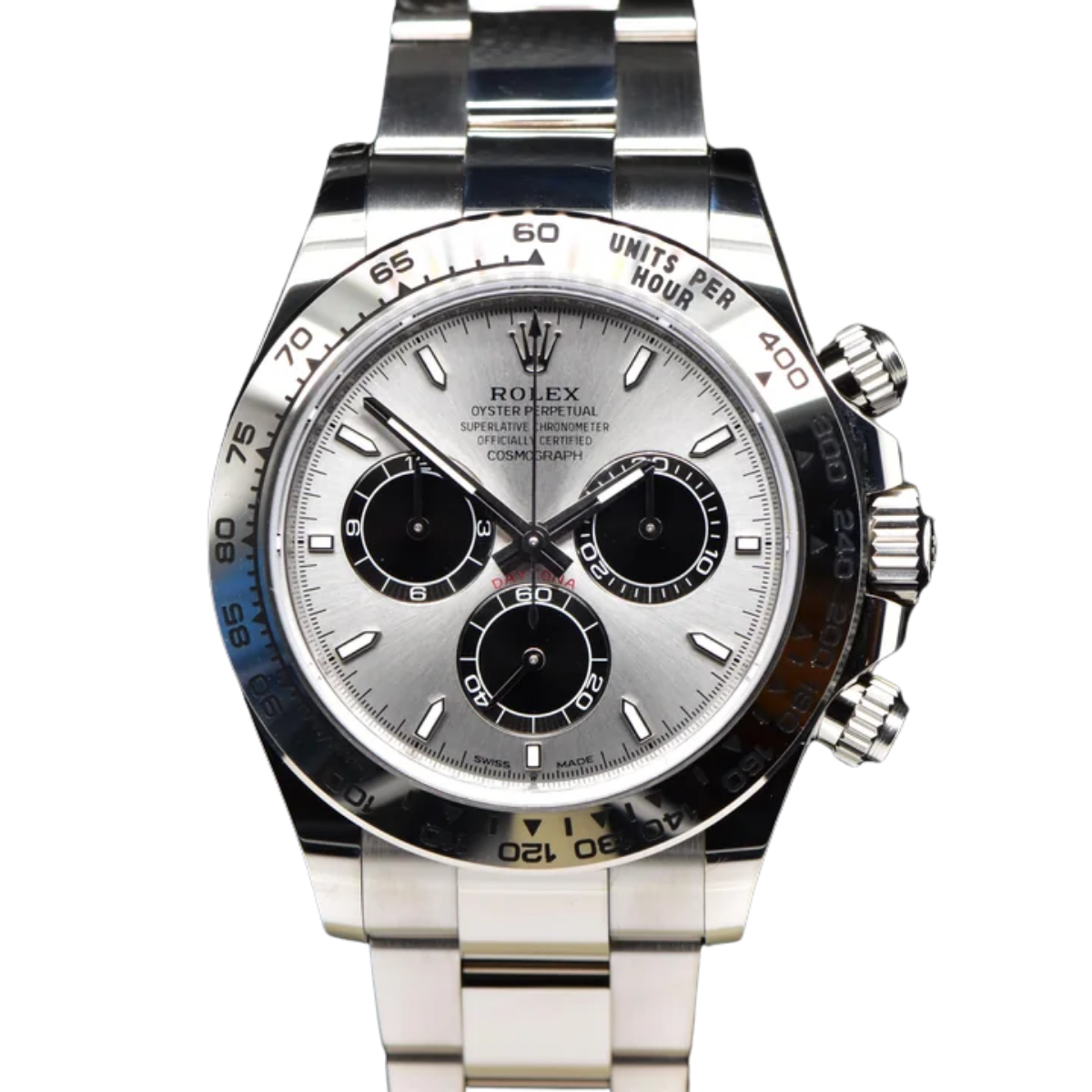 Daytona 40 mm White Gold Silver Dial Mens Watch M126509-0003