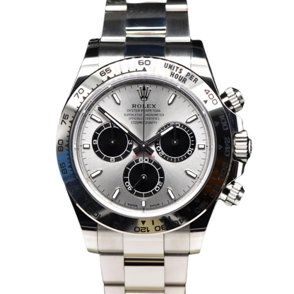 Daytona 40 mm White Gold Silver Dial Mens Watch M126509-0003