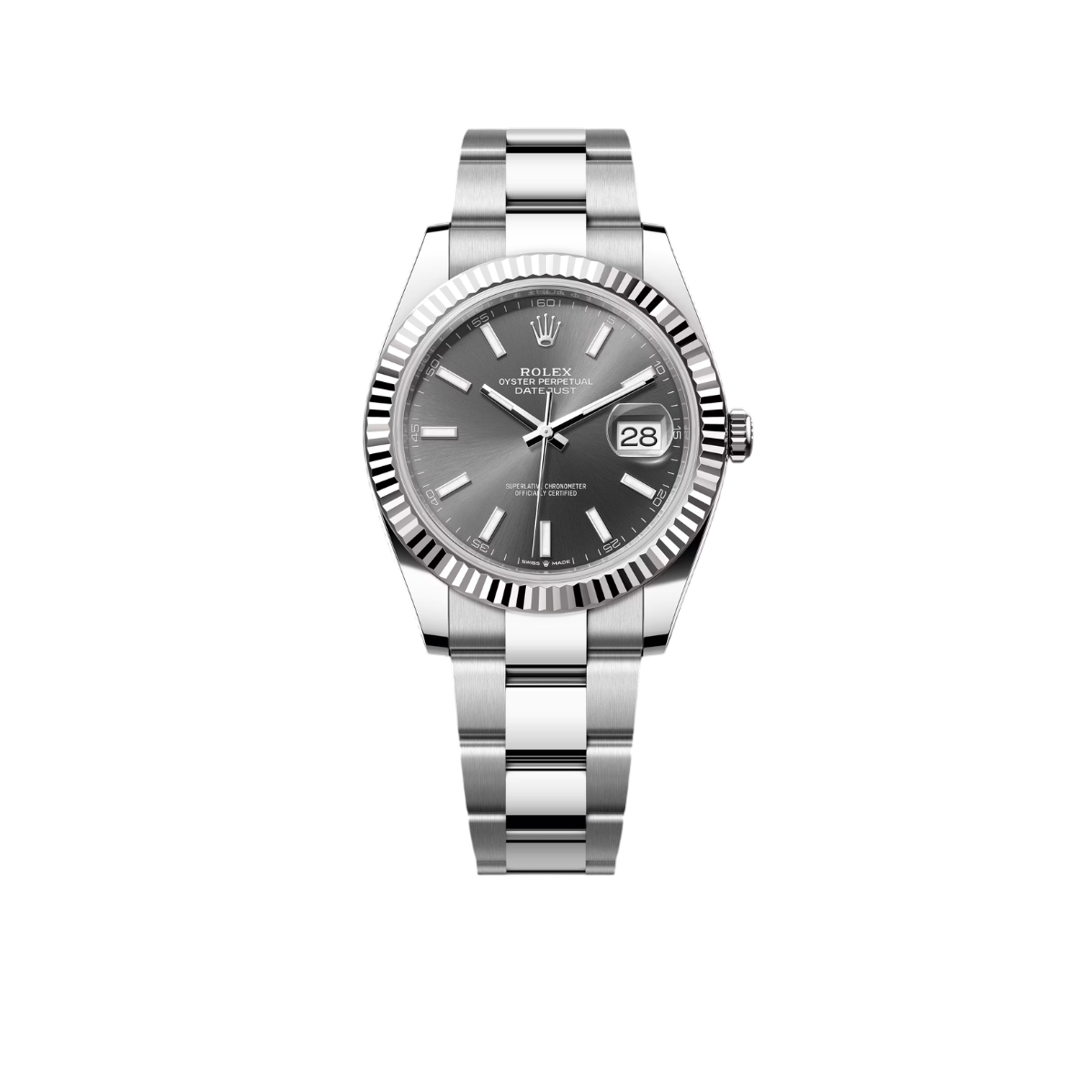 Datejust 41 mm Stainless Steel Slate Dial Oyster M126334-0013 New