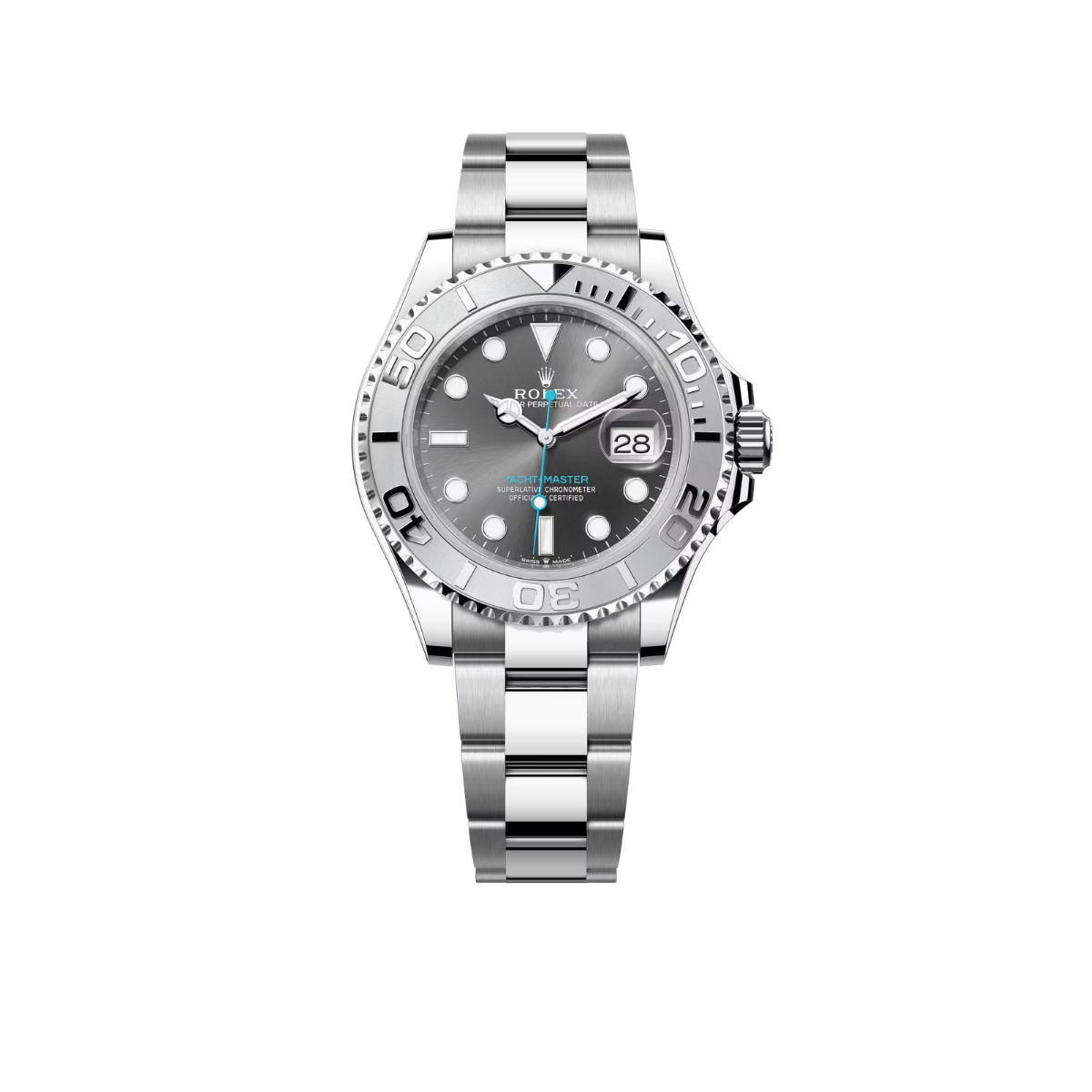 Yacht-Master 40 mm Dark Rhodium Dial, Stainless Steel Oyster Bracelet Mens Watch M126622-0001