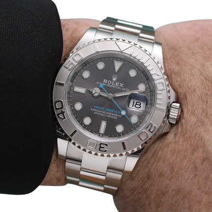 Yacht-Master 40 mm Dark Rhodium Dial, Stainless Steel Oyster Bracelet Mens Watch M126622-0001