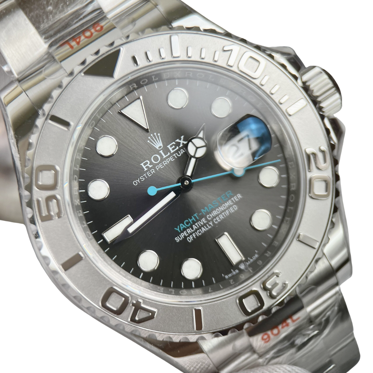 Yacht-Master 40 mm Dark Rhodium Dial, Stainless Steel Oyster Bracelet Mens Watch M126622-0001