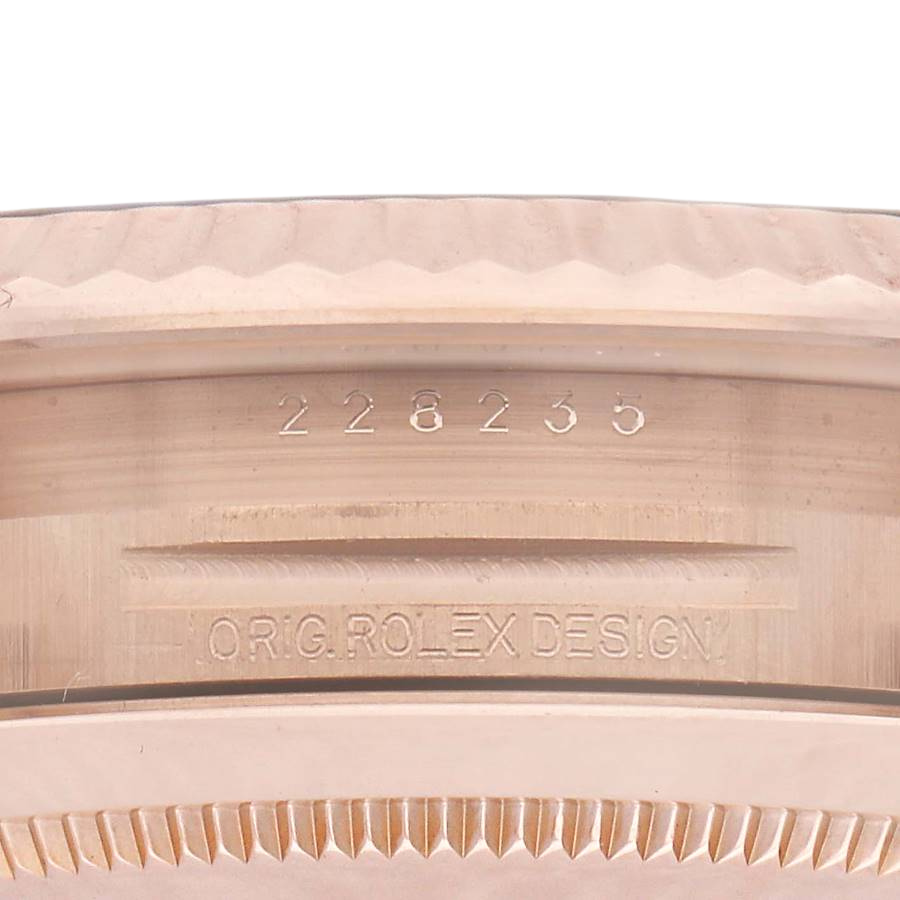 President Day-Date 40mm Rose Gold Chocolate Diamond Watch 228235