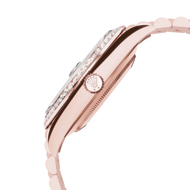 Day-Date 40 228345RBR Rose Gold Eisenkiesel Diamond Dial Diamond Bezel