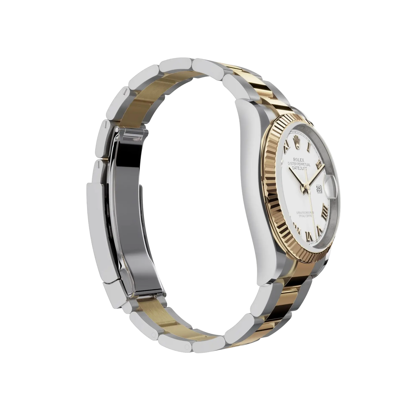 Datejust 36 mm White Dial, Yellow Rolesor 126233-0030