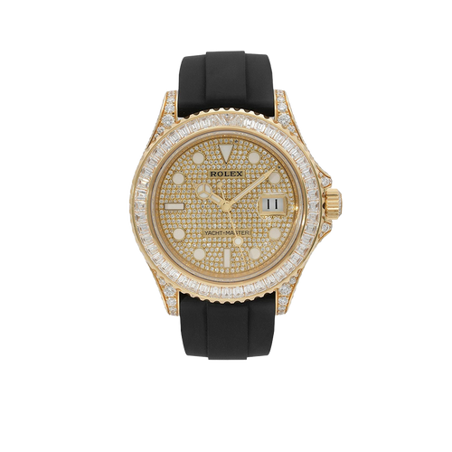 Yacht-Master 226668TBR, 18K Yellow Gold, Pave Index Dial, Oysterflex Bracelet, 42 mm