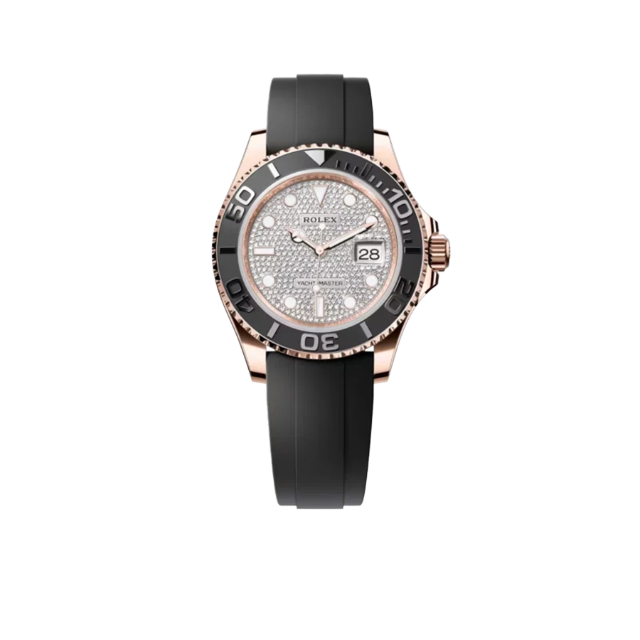 Yacht-Master 40mm 126655 Rose Gold Pavé Diamond Dial