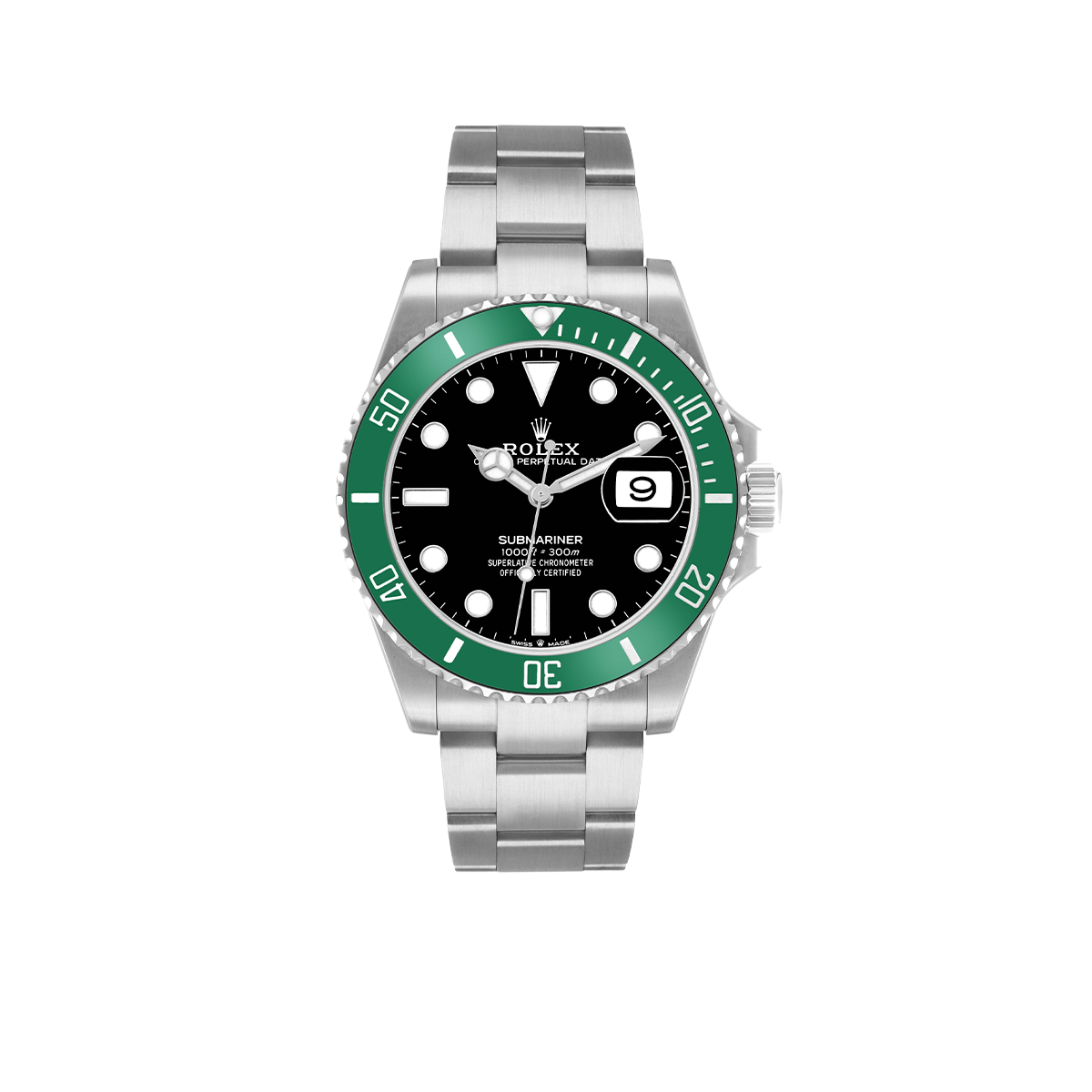 Submariner 41mm Starbucks Steel Green Bezel Mens Watch 126610LV