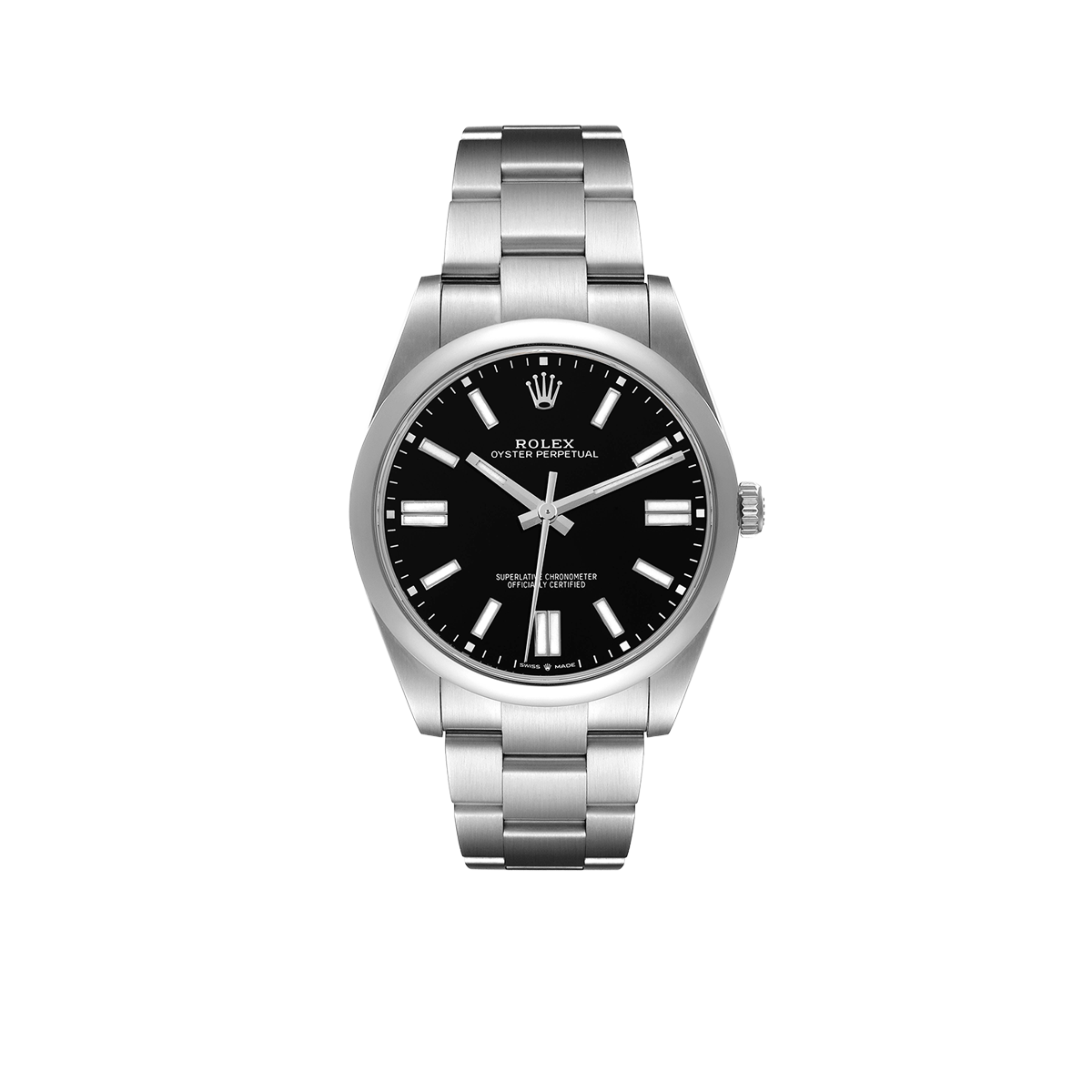 Oyster Perpetual 41mm Black Dial Steel Mens Watch 124300