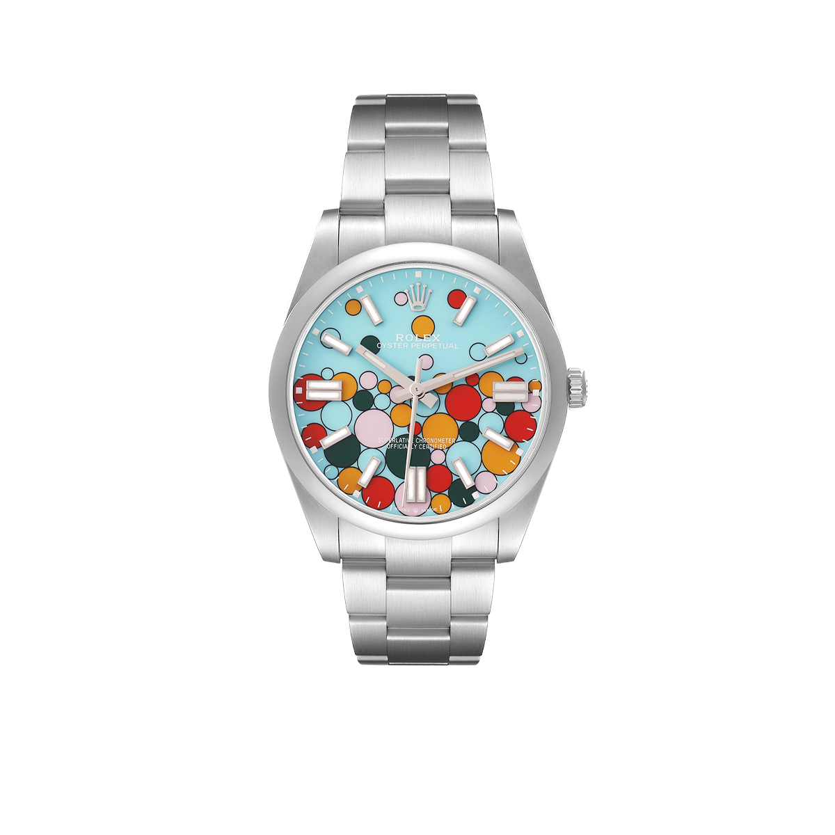 Oyster Perpetual 41mm Celebration Dial Steel Mens Watch 124300