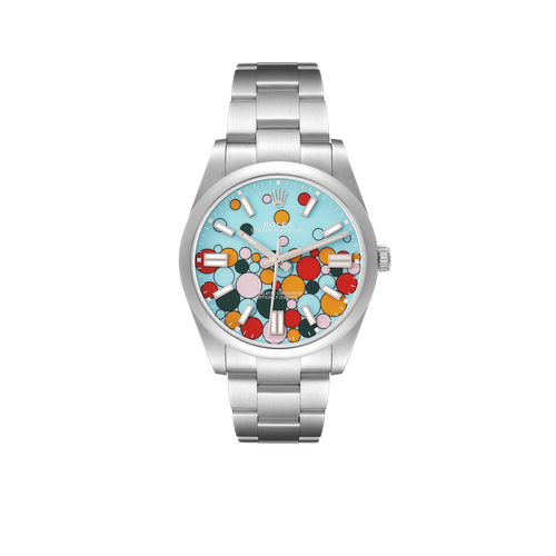 Oyster Perpetual 41mm Celebration Dial Steel Mens Watch 124300