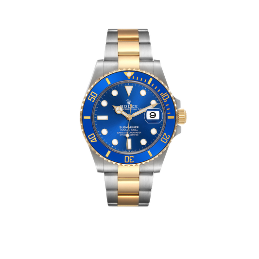 Submariner 41mm Steel Yellow Gold Blue Dial Mens Watch 126613