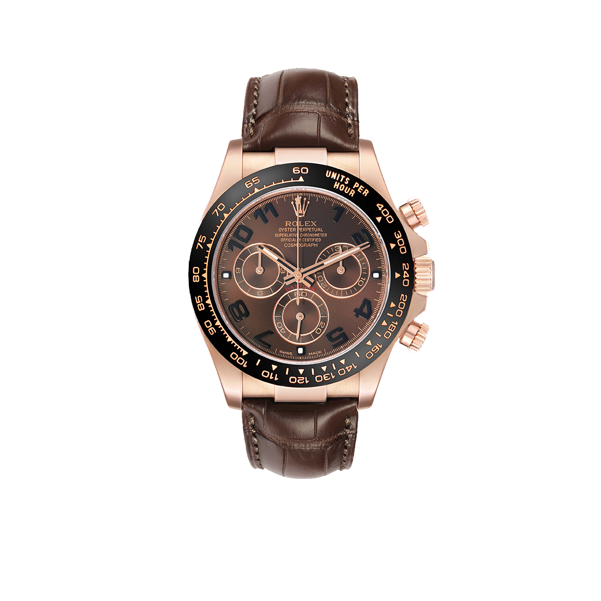 Daytona 40mm Rose Gold Chocolate Dial Mens Watch 116515