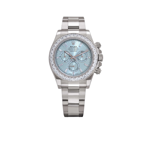 Daytona 126576TBR Platinum Ice Blue Diamond Dial Diamond Bezel