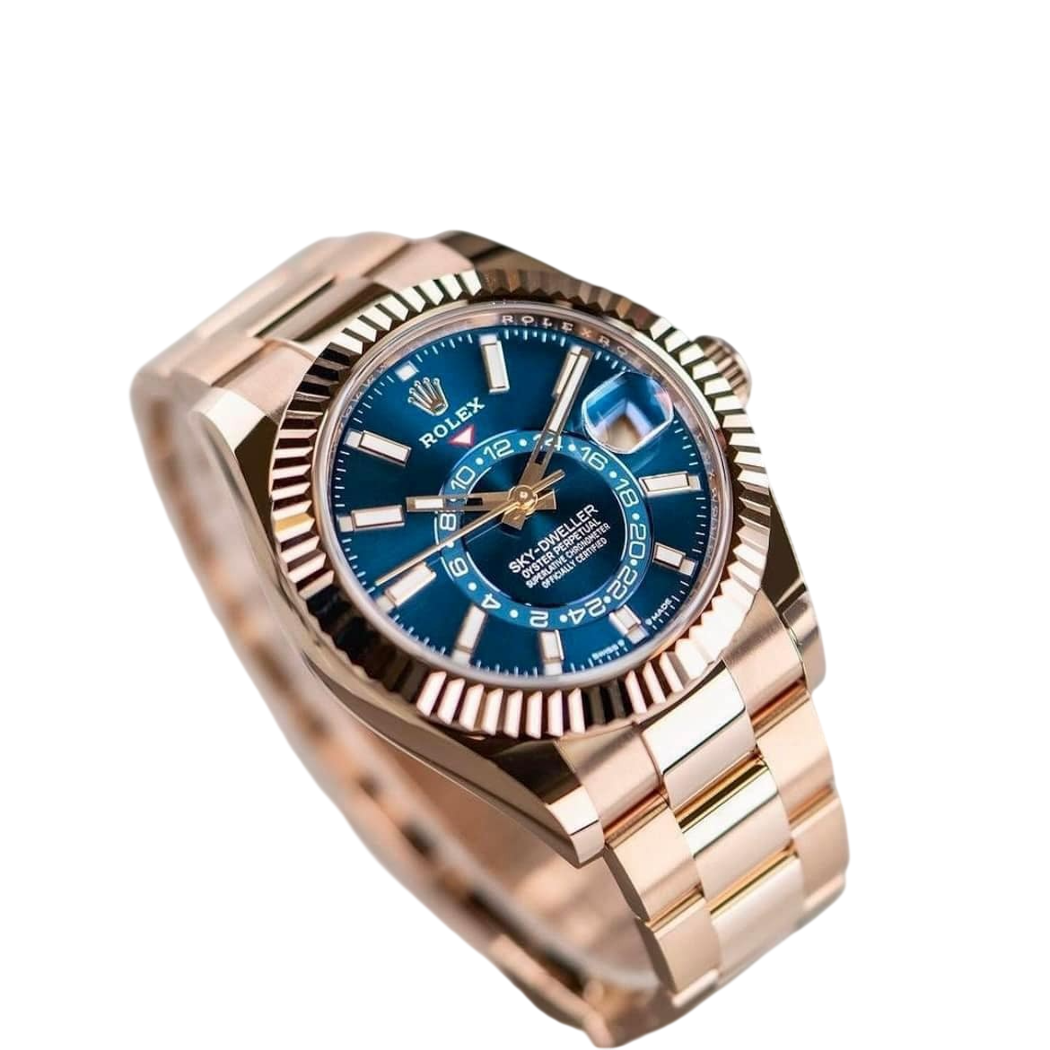 Sky-Dweller 42mm 18k Everose Gold Mens Watch 336935-0005