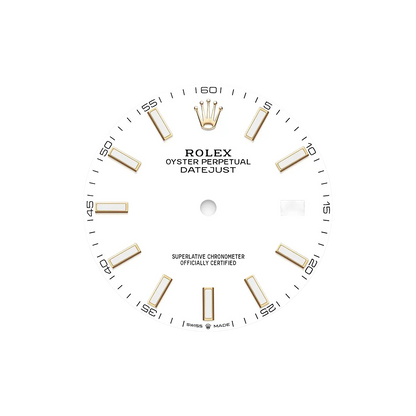Datejust 41mm White Dial, Yellow Roleso 126333-0015