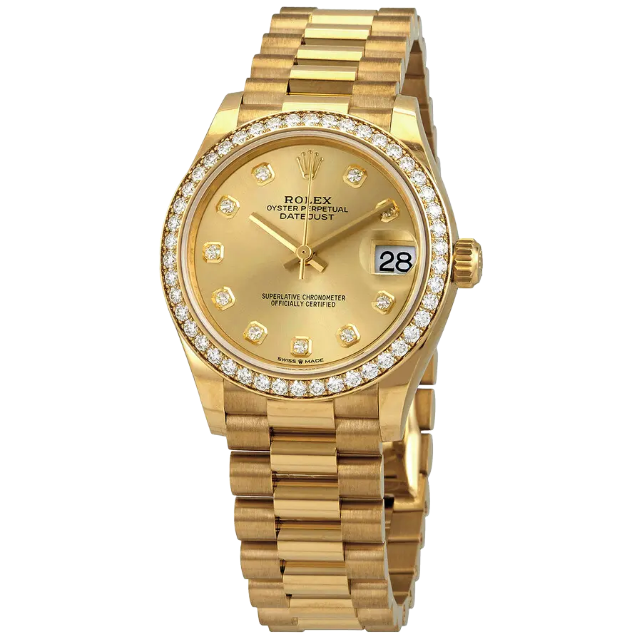 Datejust Oyster 31 mm Yellow Gold and Diamonds 278288RBR-0005