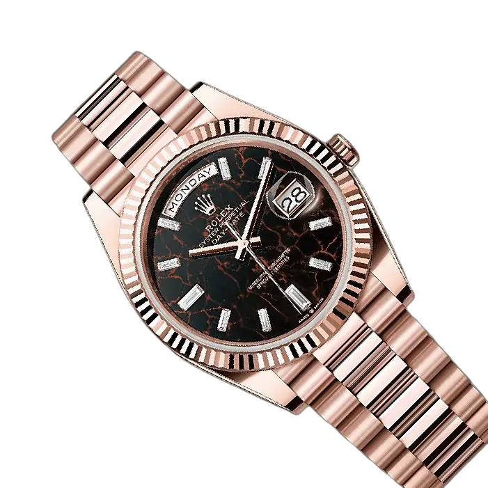 Day Date President 40 mm Everose Gold Eisenkiesel Diamond Dial 228235
