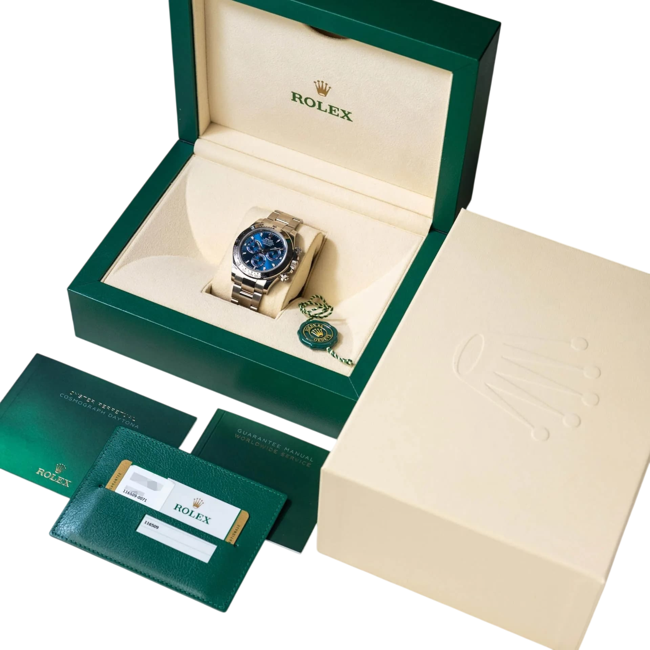 Daytona Blue Dial 40mmWhite Gold Chronograph Mens Watch 126509