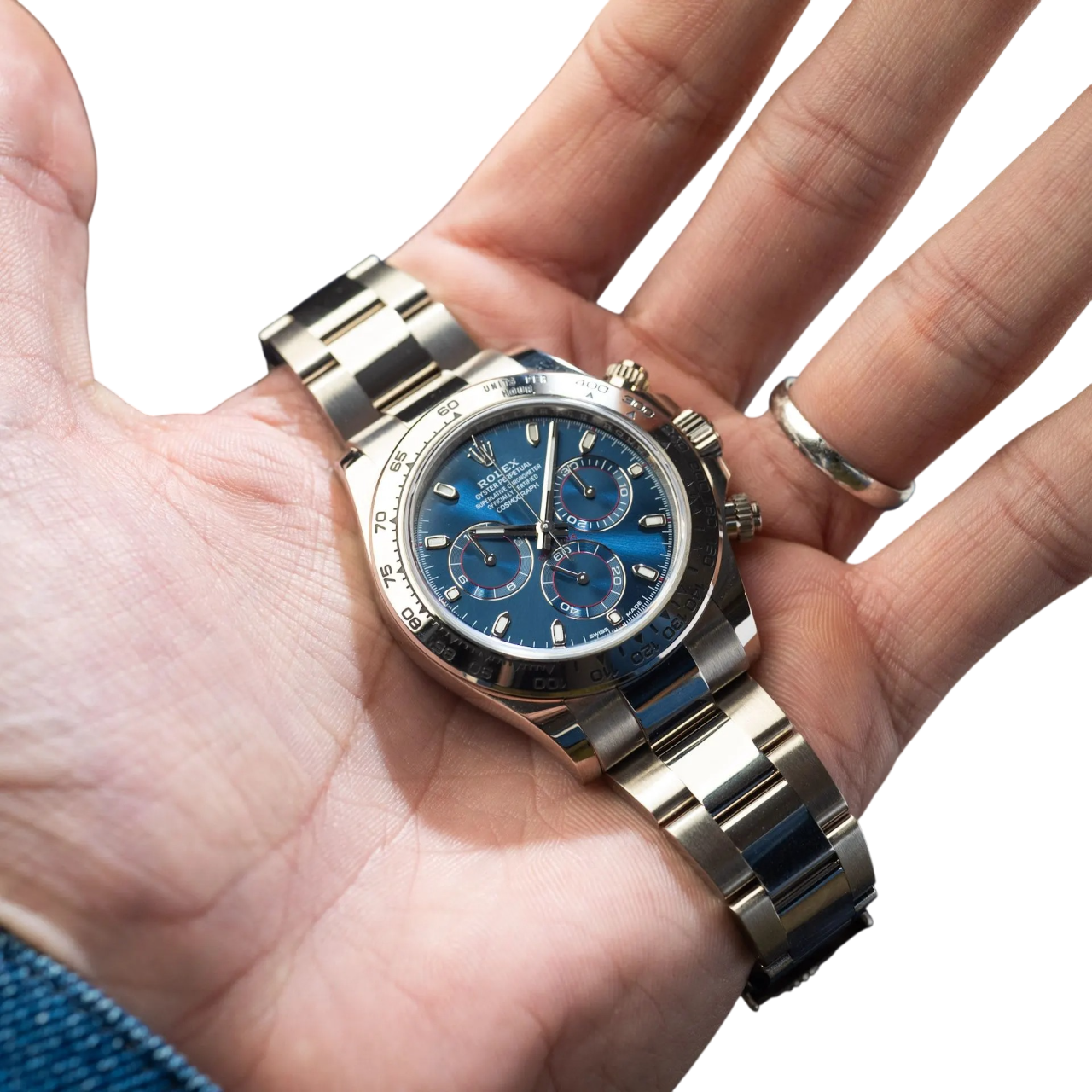 Daytona Blue Dial 40mmWhite Gold Chronograph Mens Watch 126509