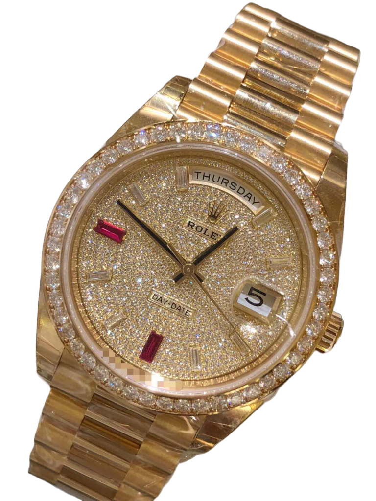 Day-Date 40mm Yellow Gold Diamond Ruby Pave Dial Diamond Bezel 228348RBR