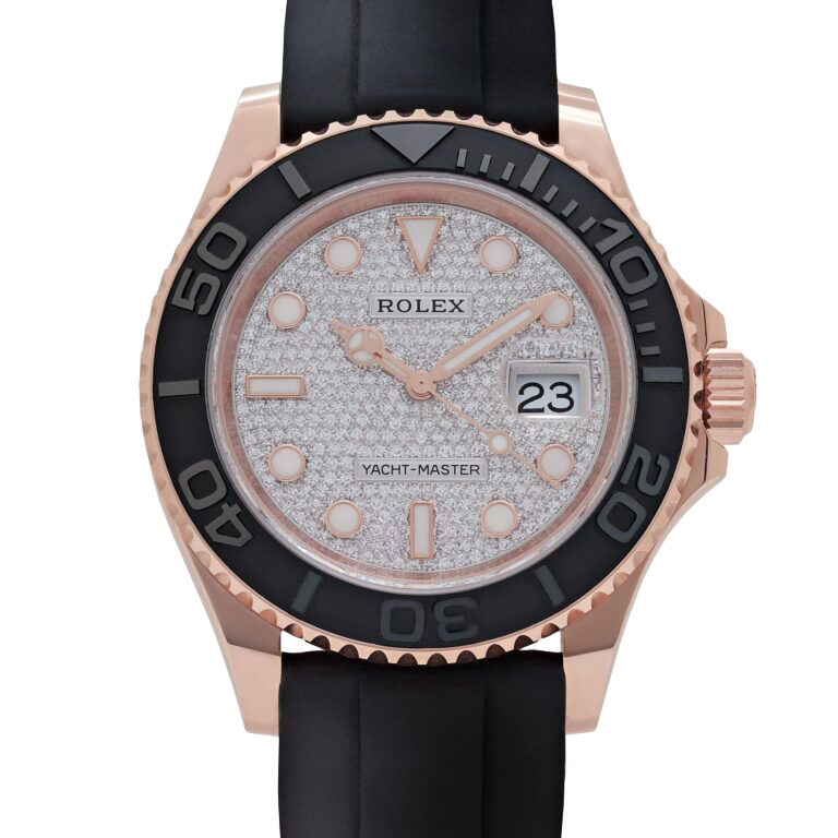Yacht-Master 40mm 126655 Rose Gold Pavé Diamond Dial