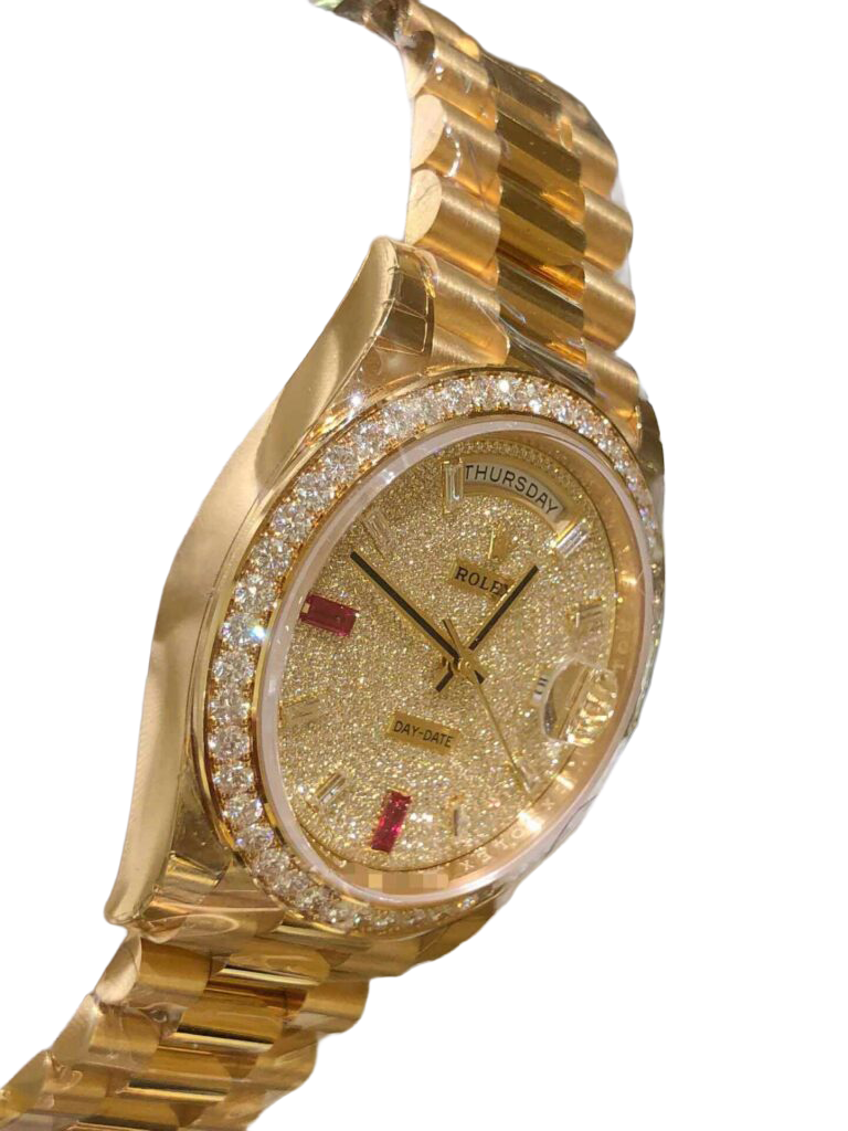 Day-Date 40mm Yellow Gold Diamond Ruby Pave Dial Diamond Bezel 228348RBR