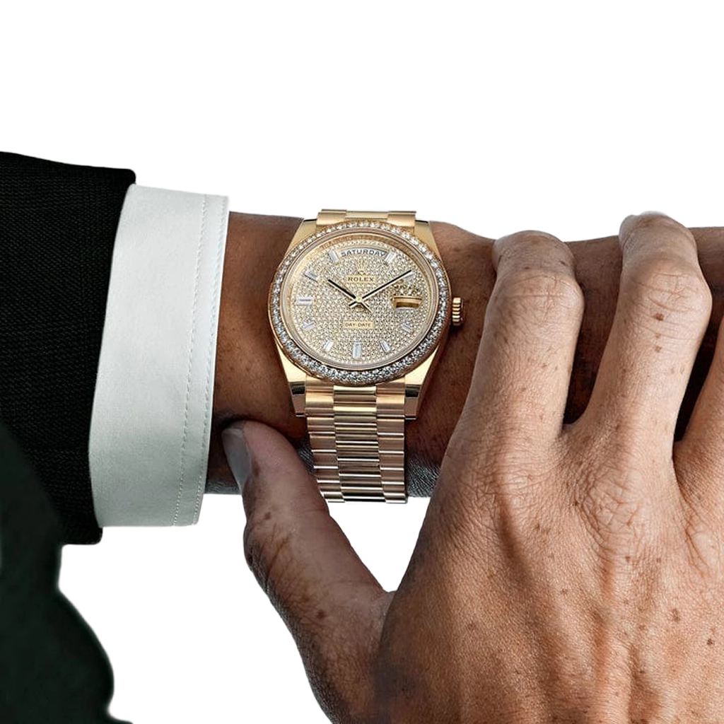 Day-Date 40 228348RBR Yellow Gold Diamond Dial Diamond Bezel
