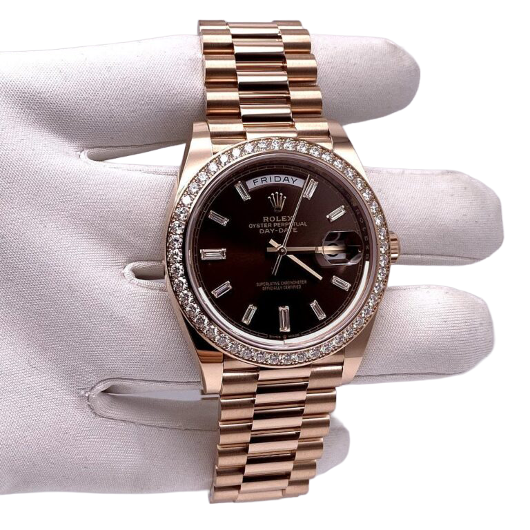 Day-Date 40mm President Rose Gold Diamond Mens Watch 228345