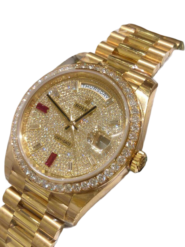 Day-Date 40mm Yellow Gold Diamond Ruby Pave Dial Diamond Bezel 228348RBR