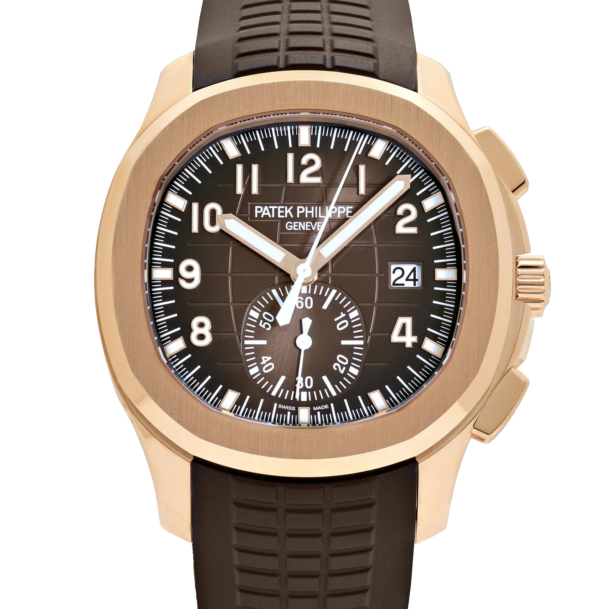 Aquanaut 42mm 5968R-001 Chronograph Rose Gold Brown Dial