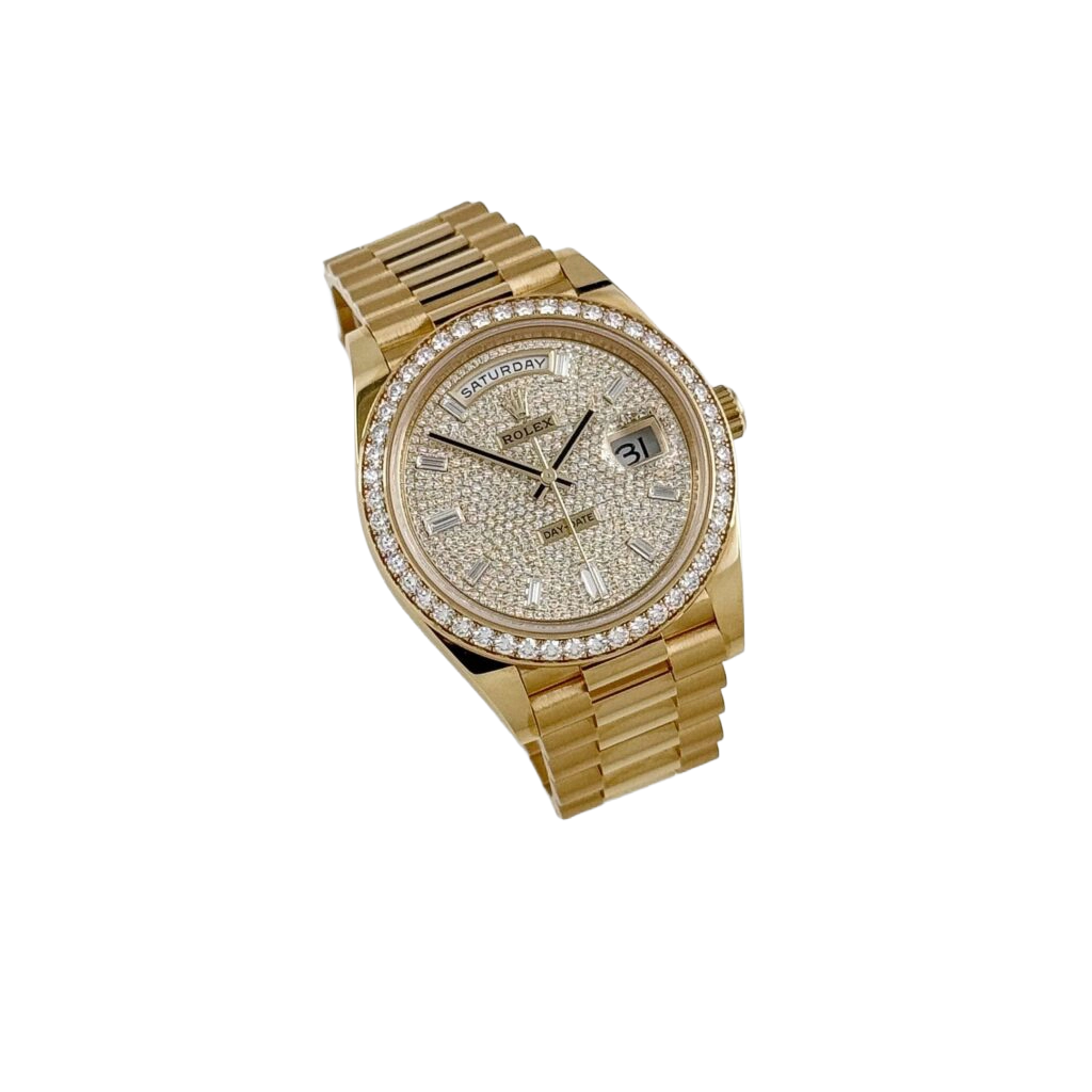 Day-Date 40 228348RBR Yellow Gold Diamond Dial Diamond Bezel