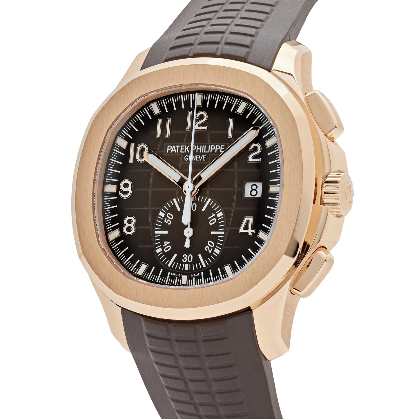 Aquanaut 42mm 5968R-001 Chronograph Rose Gold Brown Dial
