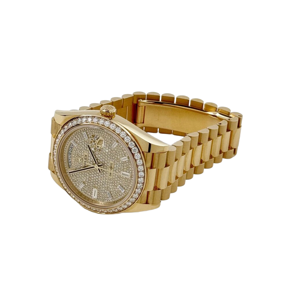 Day-Date 40 228348RBR Yellow Gold Diamond Dial Diamond Bezel