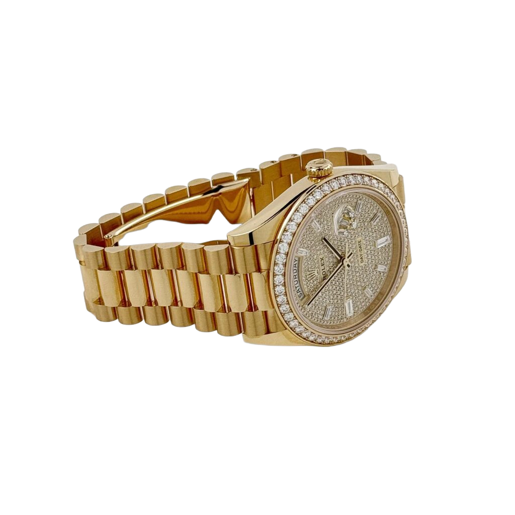 Day-Date 40 228348RBR Yellow Gold Diamond Dial Diamond Bezel