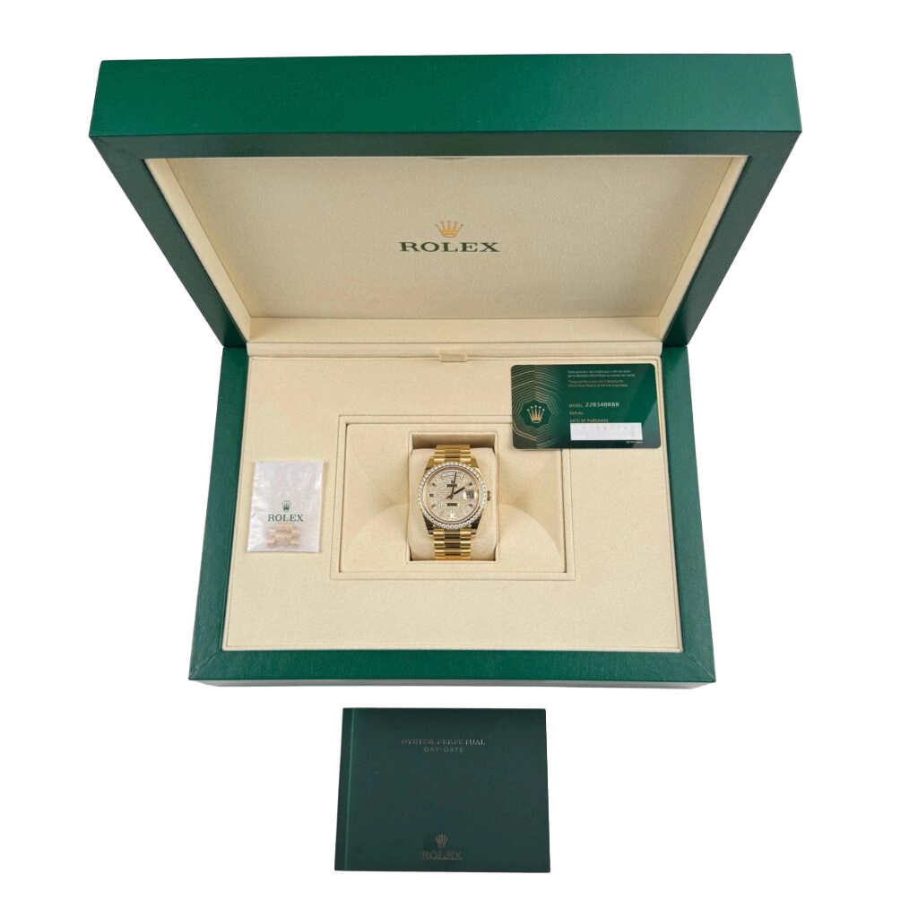 Day-Date 40 228348RBR Yellow Gold Diamond Dial Diamond Bezel