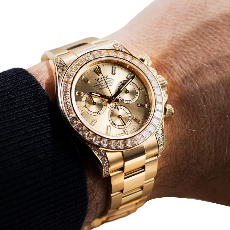 Daytona 18K Yellow Gold Gold Sundust Dial Diamond Bezel Oyster Bracelet 40 mm 126598TBR