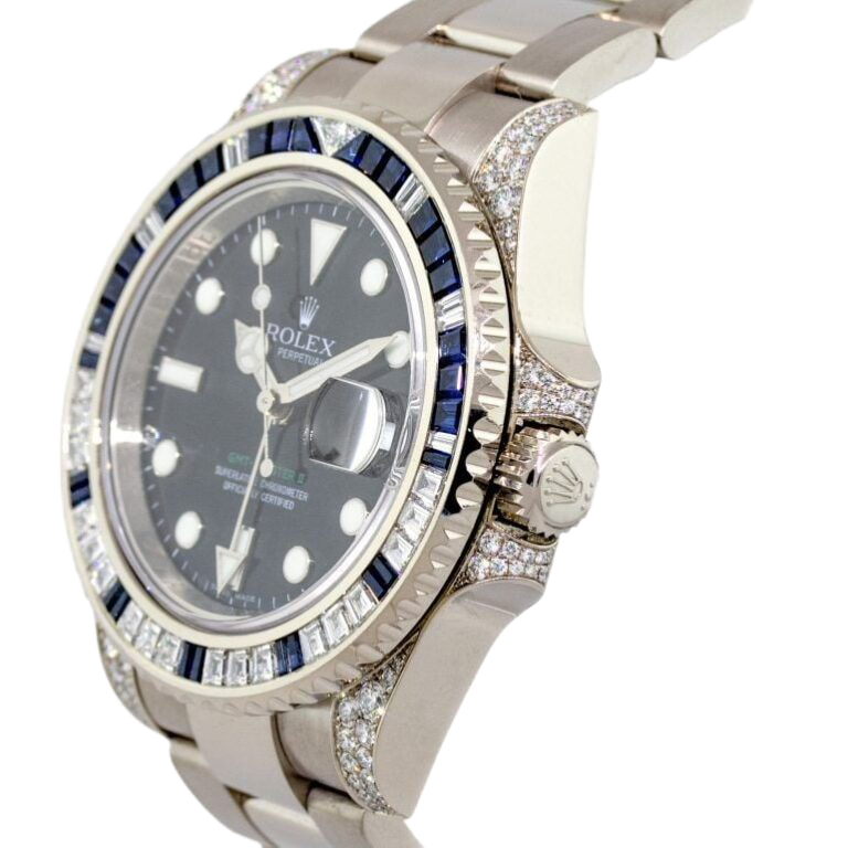 GMT-Master II, Reference 116759SA White Gold Diamond And Sapphire