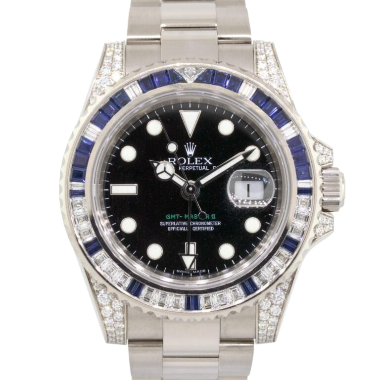 GMT-Master II, Reference 116759SA White Gold Diamond And Sapphire