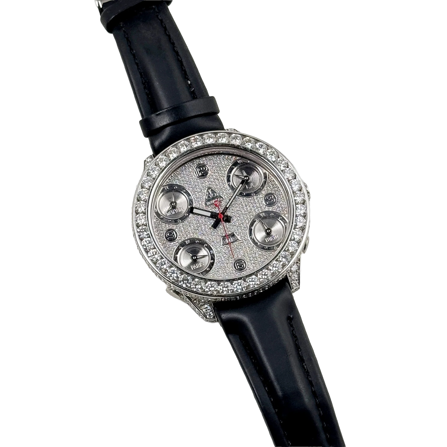 Five Time Zone Steel Diamond 40mm JCM-30