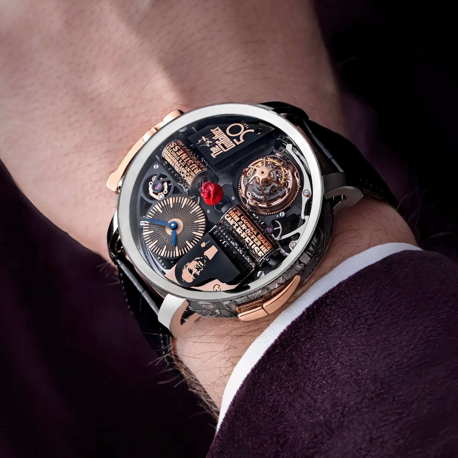 Opera Godfather 50th Anniversary 49mm White Gold Manual Winding OP110.30.AA.AA.A