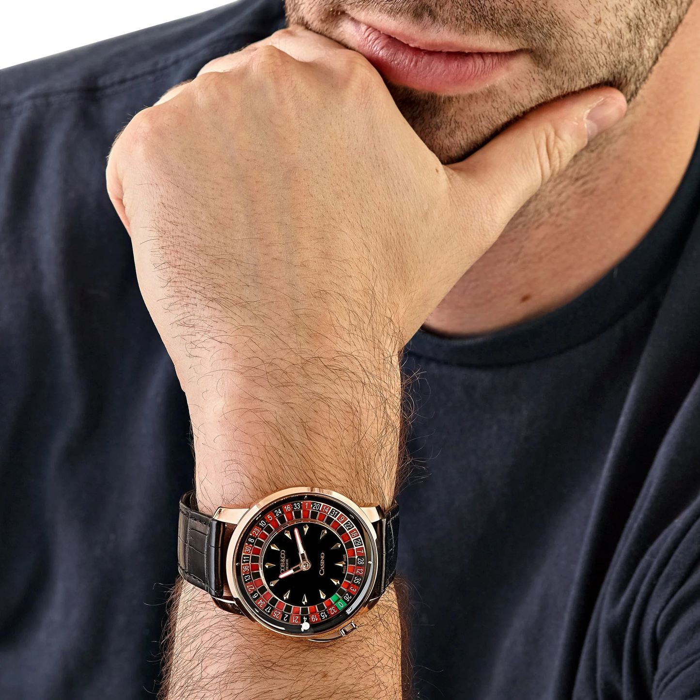 The Casino Tourbillon 44mm CA100.40.AA.AA.ABALA Rose Gold Black Onyx Dial Limited Edition
